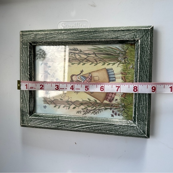 VTG Linda Spivey Framed Primitive Art Print 'A Friend Knows You As You Are' - Picture 5 of 5